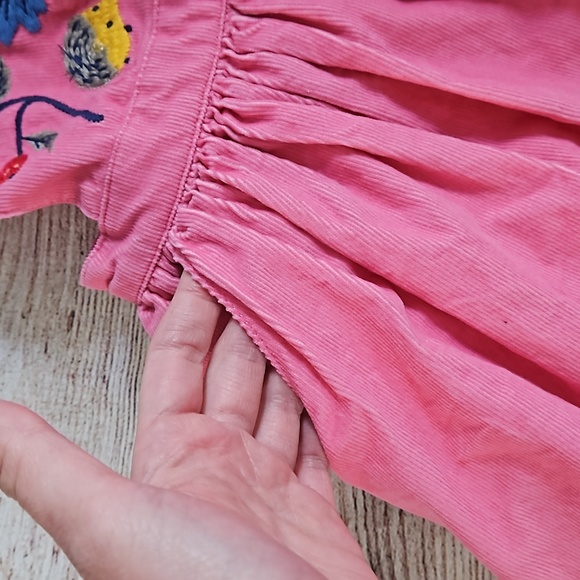 SOLD Mini Boden woodland creature embroidery corduroy Pinafore dress - Picture 4 of 10